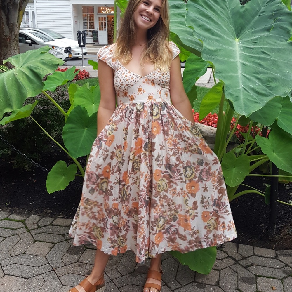 Free people floral midi dress